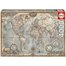 Puzzle 4000 peças Mapa Mundial Histórico - Importado