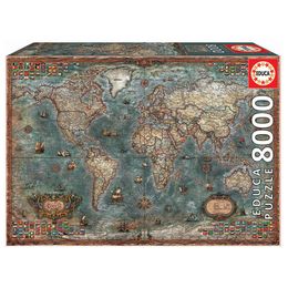 Puzzle 8000 peças Mapa Histórico - Educa - Importado