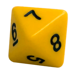 Dado 8 Lados 16mm Amarelo