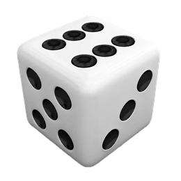 Dado Comum 6 lados Branco