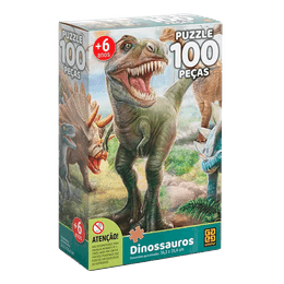 Quebra-cabeça 100 peças Dinossauros