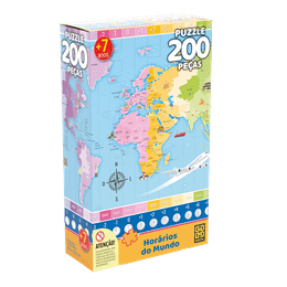 Quebra-cabeça 200 peças Horários do Mundo