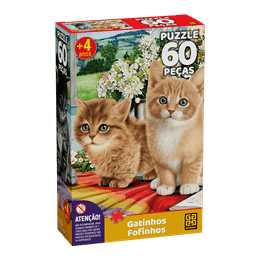 Quebra-cabeça 60 peças Gatinhos Fofinhos