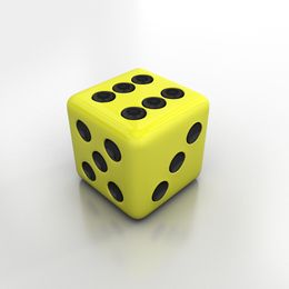 Dado de Defesa Amarelo 6 lados 16mm - War Especial