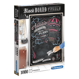 Puzzle 1000 Peças Black Board Viagem - Clementoni - Importado