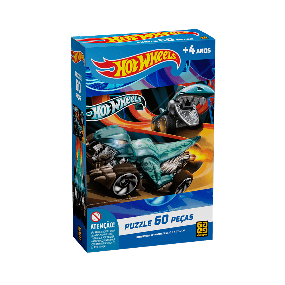Quebra-cabeça 60 peças Hot Wheels