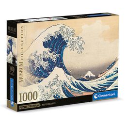 Puzzle 1000 Peças Hokusai - A Onda com Pôster - Clementoni 39707