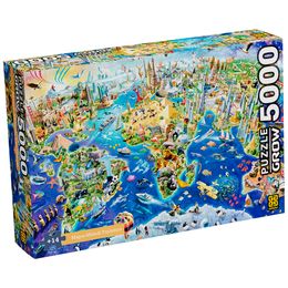 Quebra-cabeça 5000 peças Mapa-Múndi Turístico