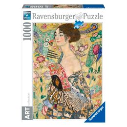 Puzzle 1000 peças Klimt - A Dama com Leque Ravensburger 12001132