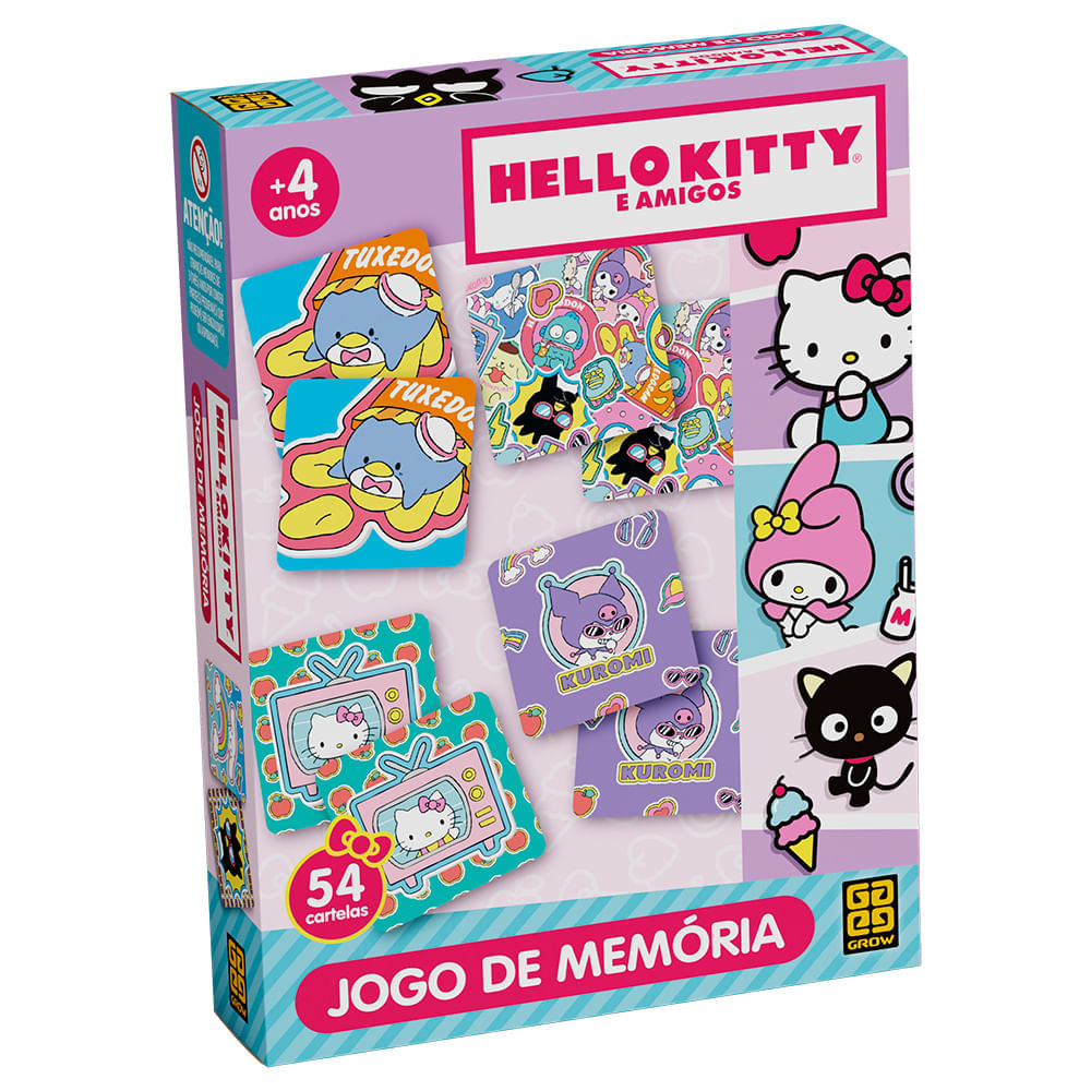 Sanrio Hello Kitty ヨコケイメモ Jogo de Memória Hello Kitty e Amigos