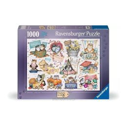 Puzzle 1000 Peças Calendário dos Gatos Ravensburger 12001452