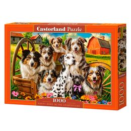 Puzzle 1000 Peças Cães Felizes na Fazenda Castorland 105410