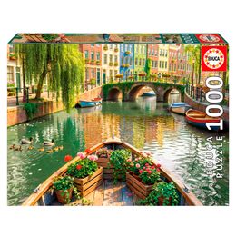 Puzzle 1000 Peças Passeio de Barco em Amsterdam - Educa 20563
