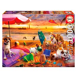 Puzzle 1000 Peças Pets Brincando na Praia - Educa 20312