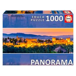 Puzzle 1000 Peças Panorama Alhambra, Granada - Educa 19576
