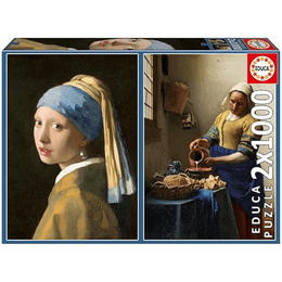 Puzzle 1000 Peças Duplo Dama de Perola e a Leiteira, Vermeer - Educa 20309