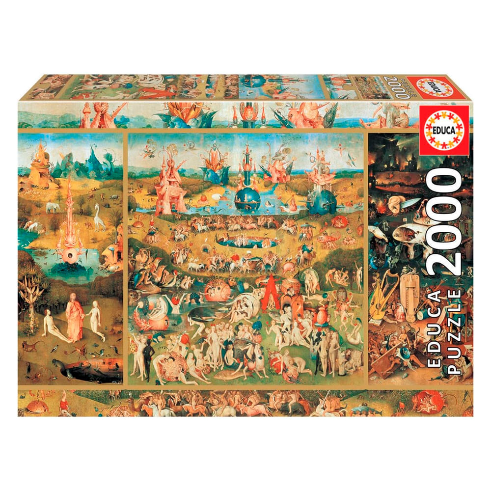 DOUBLE FACED PUZZLE 404ピース Puzzle 2000 Peças O Jardim das Delícias - Educa 18505