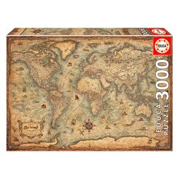 Puzzle 3000 Peças Mapa do Mundo - Educa 19567