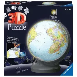 Puzzle 540 Peças Globo com Luz 3D Ravensburger 11549-5 com led