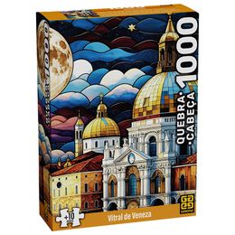 Quebra-cabeça 1000 peças Vitral de Veneza Grow